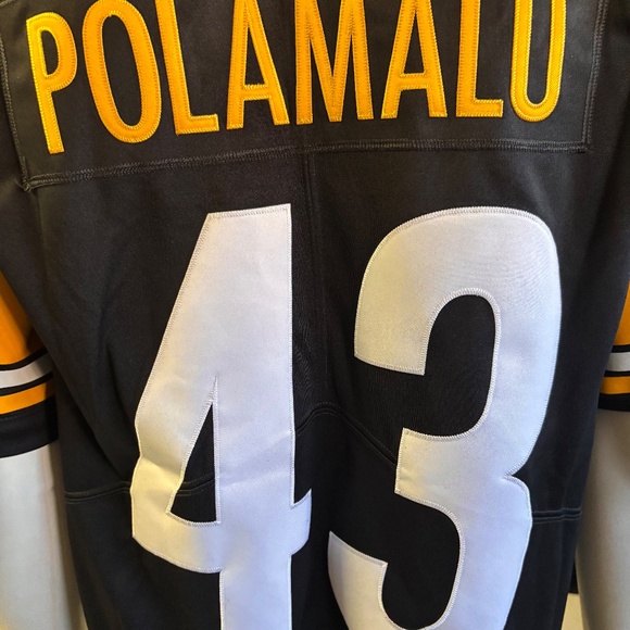New mens large authentic Nike Pittsburgh Steelers Troy Polamalu football jersey - Picture 9 of 10
